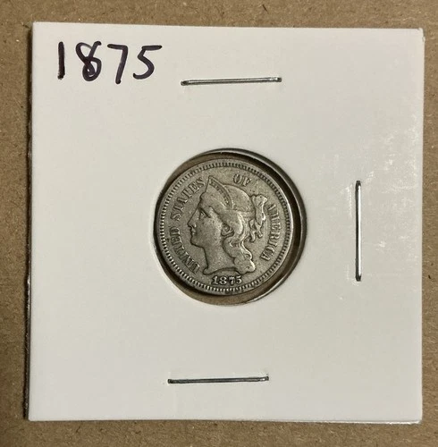 1875-P Three Cent Nickel — photo from the most recent tracked eBay sale