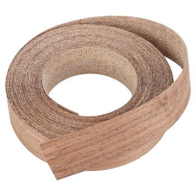 WOPPLXY 1-1/2 Inch x 50ft Roll of Walnut Wood Veneer Edge Small, Brown 