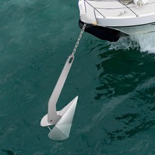 Marine Water Land - 22 lb 10 kg 316 Stainless Steel Delta Style Plow Boat Anchor