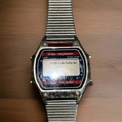 RARE 80s 90s Vintage Tempic Alarm Chronograph Vintage LCD ( Read )