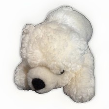 Aurora World 11" Polar Bear Plush Stuffed Animal Toy Soft Lovey Laying Down