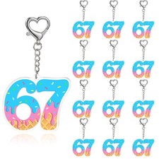12 Pcs Ice Cream Drip 67 Gift, 67 Six Seven Keychains, Funny Keychains Access...