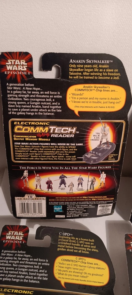 Star Wars: Episodio 1, juego de 6 figuras de acción, Hasbro 1999, chips CommTech, nuevo en caja Foto 3 de 4