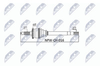 NTY Antriebswelle NPW-CH-016 FüR Cherokee Jeep 2 WJ WG CRD 4X4
