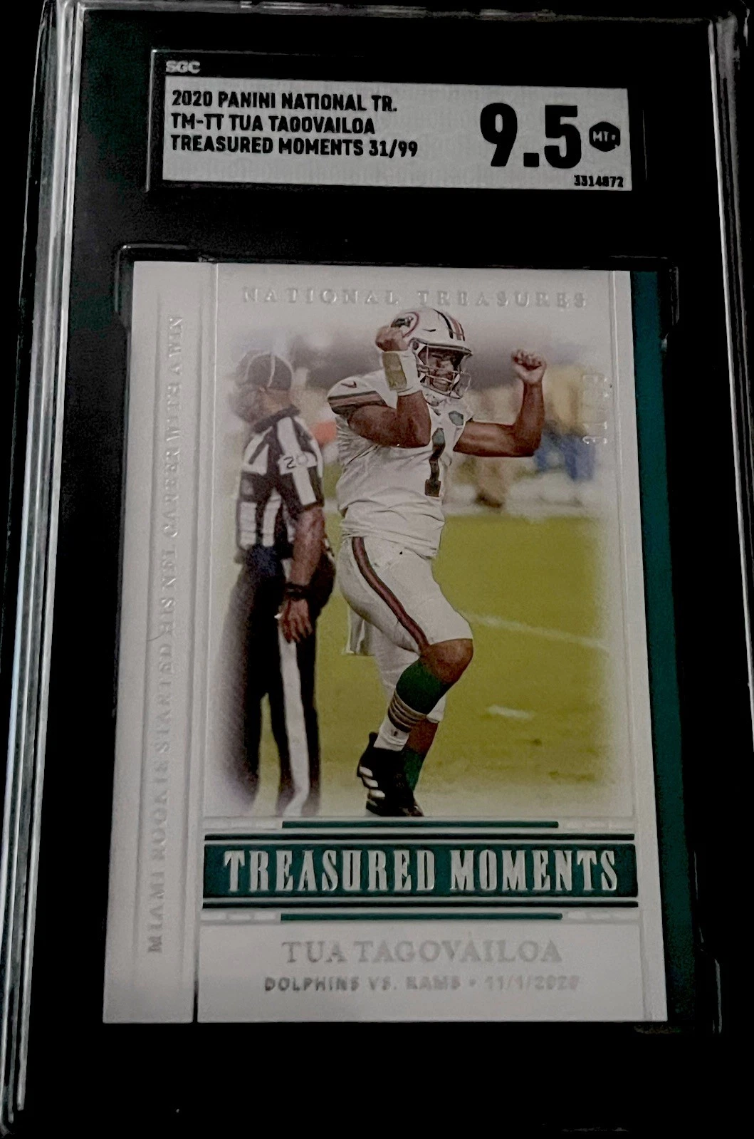 Tua Tagovailoa Panini National Treasures Treasured Moments #TMTT Base