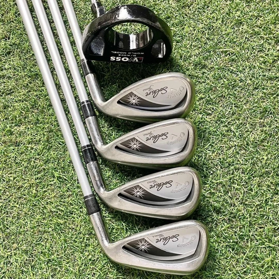 Ladies Callaway Solaire Club Set 1W 5W 6H 7i 9i Pw Sw PT 8pc RH Women Graphite - Image 4 of 4