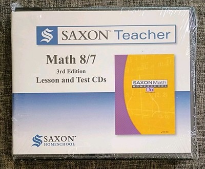 Saxon Teacher Math 8/7 3rd Ed Lesson & Test 5 CD Set Homeschool 