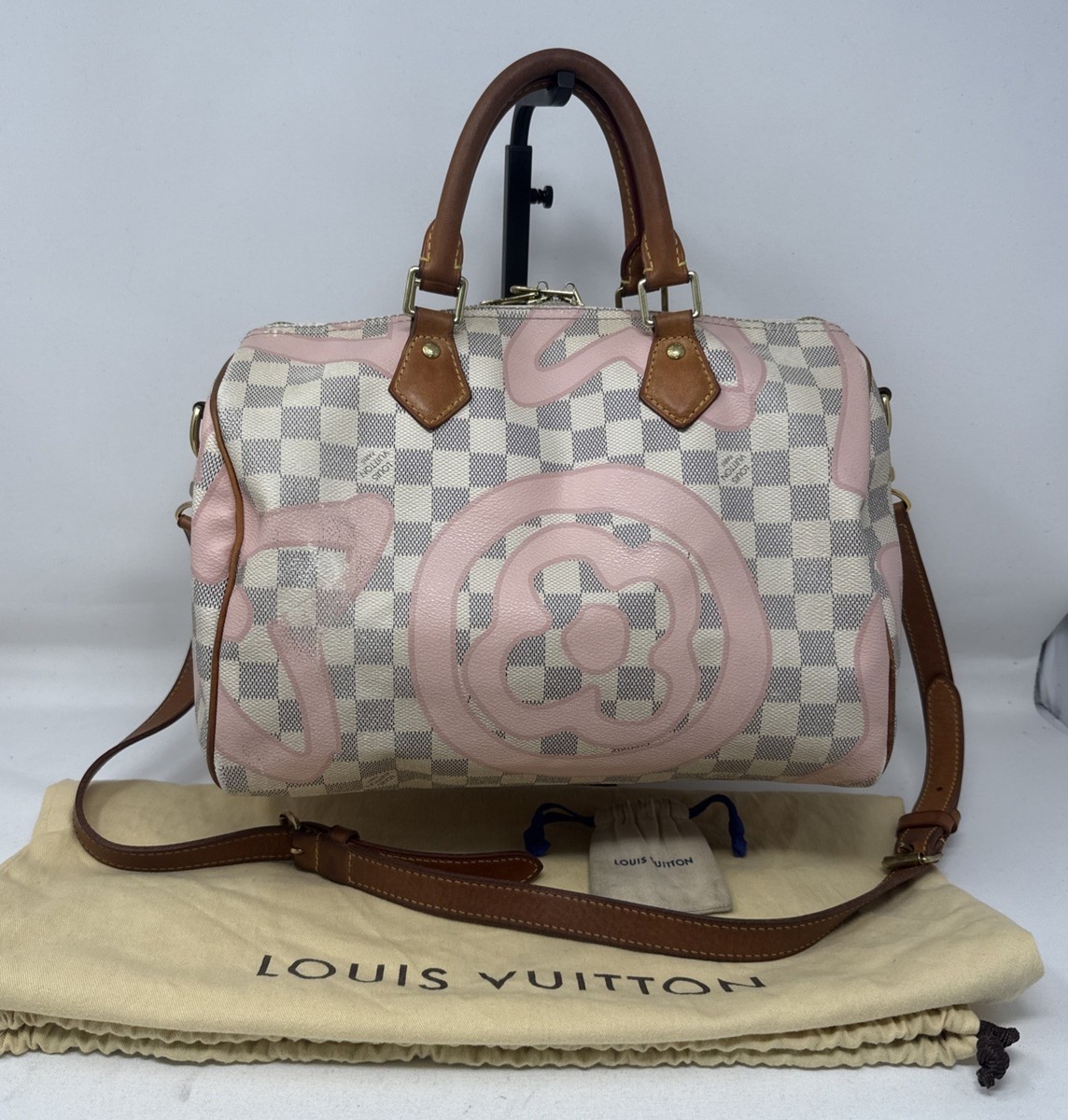 LOUIS VUITTON Damier Azur Tahitienne Speedy Bandouliere 30 Bag