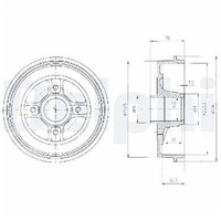 2X Bremstrommel Hinten FüR Renault Megane LM0 SA0 96 Bis 26 Delphi F3R752 F2N720