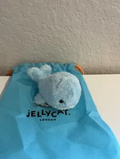 AUTHENTIC❣️Jellycat FLUFFY WHALE - Soft Plush Toy Tiny Blue Ocean Lovey NWT