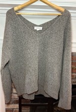 Velvet by Graham & Spencer Womens Grey V-Neck...