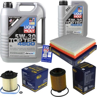 6L Inspektionspaket Liqui Moly Top Tec 4600 5W-30 + SCT Filterpaket 11212788