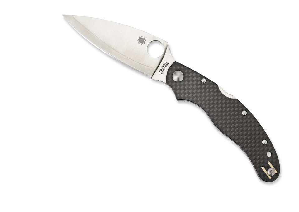 Cuchillos Spyderco Caly 3.5 Lockback negro fibra de carbono ZDP-189 acero C144CFPE Foto 3 de 4