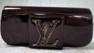 Louis Vuitton SoBe Clutch Amarante Bordeaux Vernis Patent Leather Evening Bag