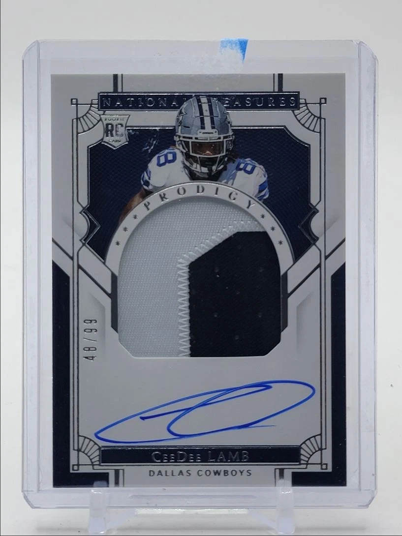 CEEDEE LAMB 2020 NATIONAL TREASURES PRODIGY RPA ROOKIE RC AUTO /99 Q4673