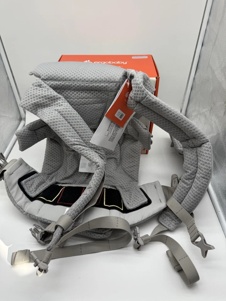 Ergobaby Omni 豪华所有携带位置透气网眼婴儿背带珍珠灰色 — 第 4/4 张图片