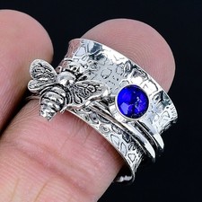 Exciting London Blue Topaz Gemstone 925 Sterling Silver Ring Size 8.5