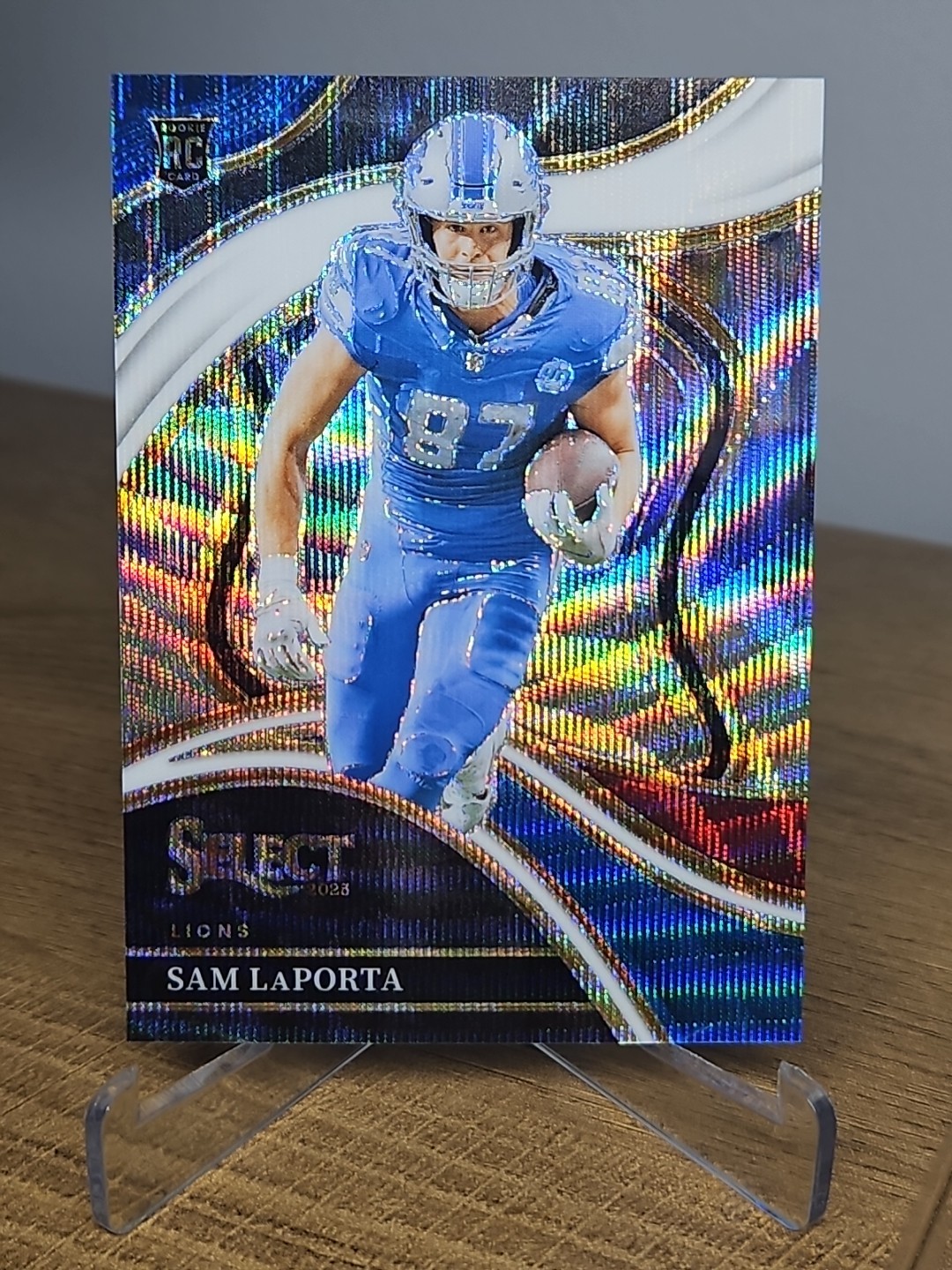 2023 Panini Select - Club Level Sam LaPorta #221 Tri-Color Prizm /149 (RC)