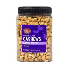 Whole Fancy Salted and Roasted with Sea Salt. Whole Cashews, 42 oz. Tub. Cert...