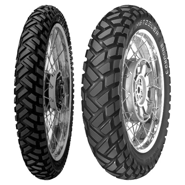 TYRE PAIR METZELER 90/90-21 ENDURO 3 SAHARA + 120/90-17 ENDURO 3 SAHARA DOT22