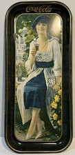 Vintage Coca-Cola Tray 1920s Flapper Girl with Drink Collectible Advertising Art on The Hot Collector