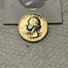 1962 Silver Quarter Gold/Red Toning