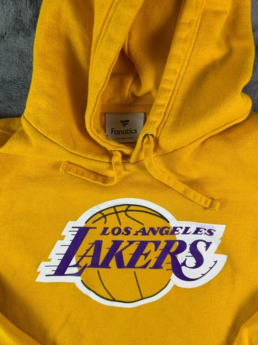Los Angeles Lakers LeBron James Hoodie Men’s Medium Gold Pullover NBA Fanatics - Picture 2 of 8