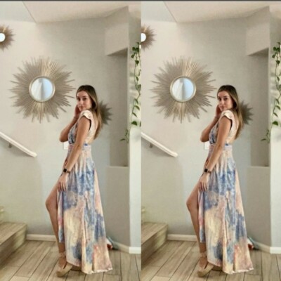 Desert Flower Velvet Maxi Dress 