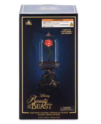 Disney Beauty and the Beast Light Up Enchanted Rose Replica New