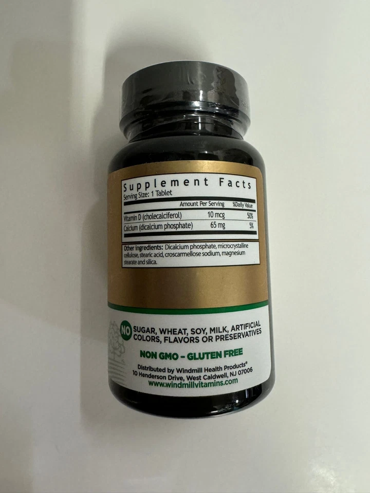 Витамин D3 холекальциферол 25 мкг ветряная мельница Naturals 100 таблеток срок годности 09/26 иммунный - Изображение 2 из 4