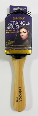Donna Wood Detangle Brush Flexible Bristles Texture Care NEW