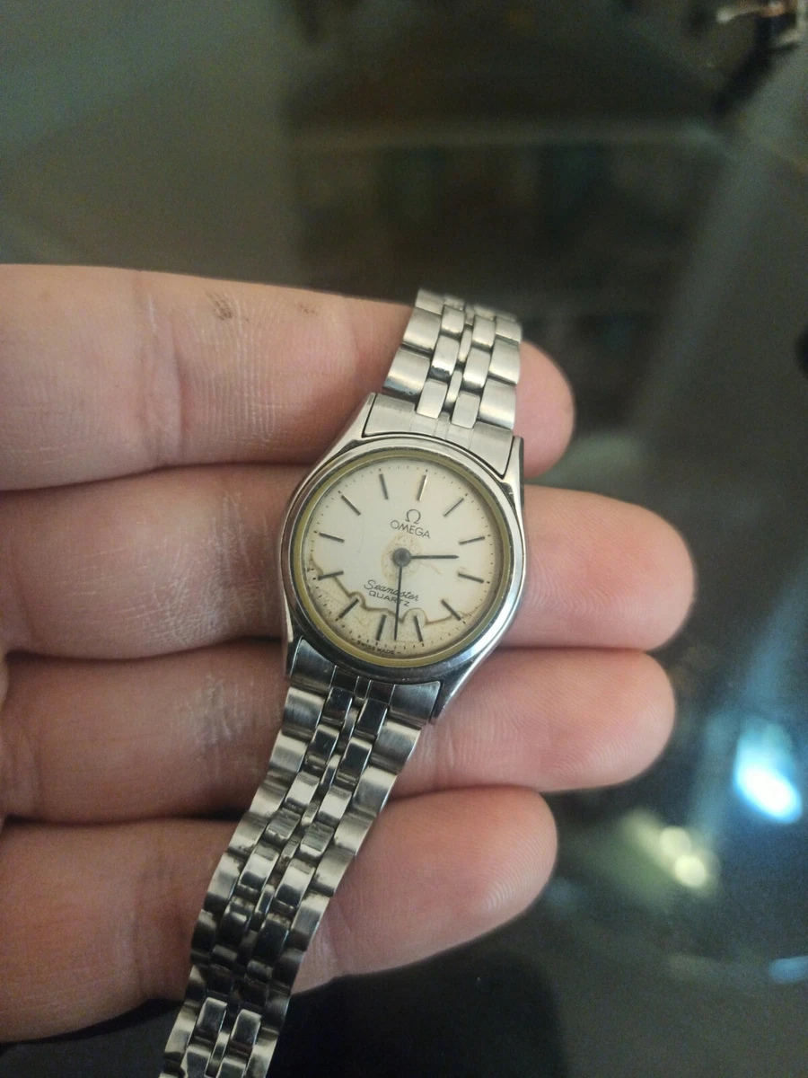 Omega Seamaster Women's Quartz Steel Watch for Parts Repair