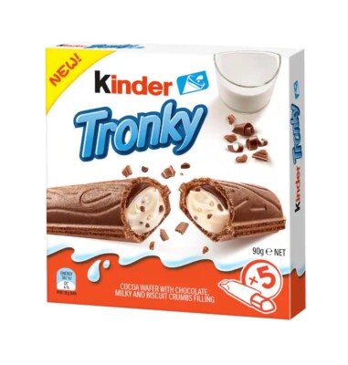 Ferrero Kinder Tronky Schokobons Crispy Waffelriegel mit Kinderschokolade Neu
