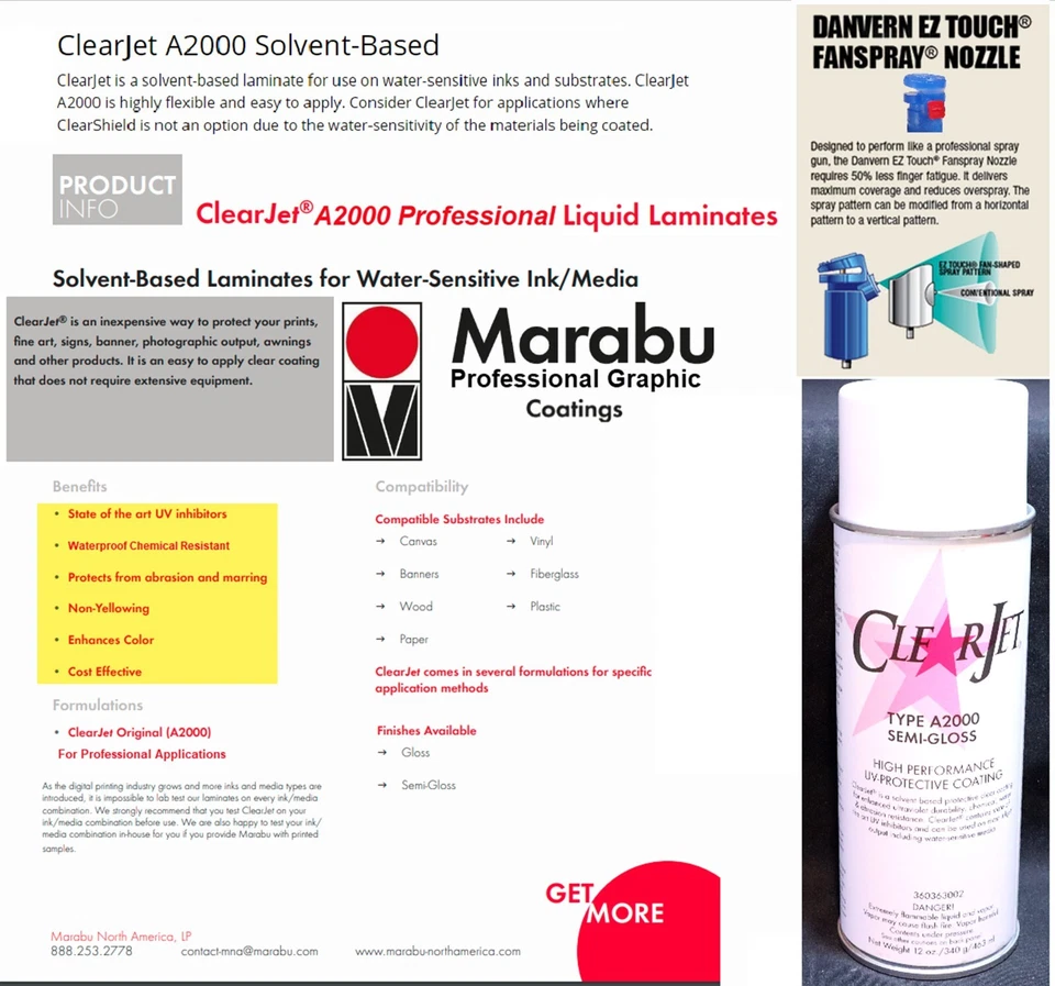 Marabu ClearJet A2000 Semi-brillante (¡Crushes Krylon!) Tobogán acuático transparente e inyección de tinta Foto 3 de 4