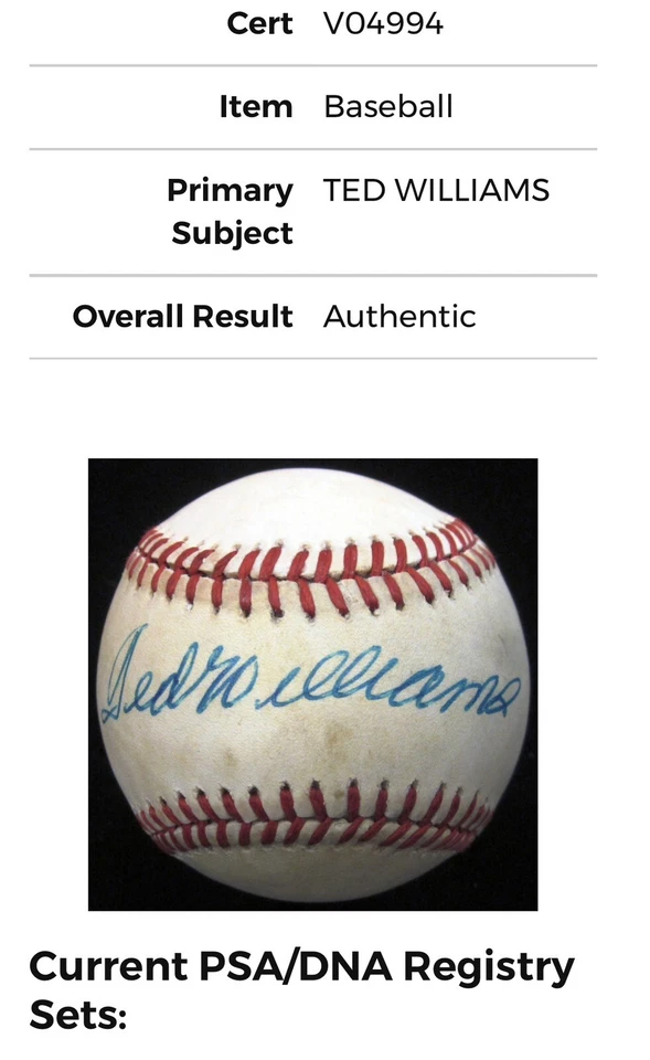 Stunning Ted Williams Signed OAL Baseball PSA/DNA V04994 - Image 4 of 4
