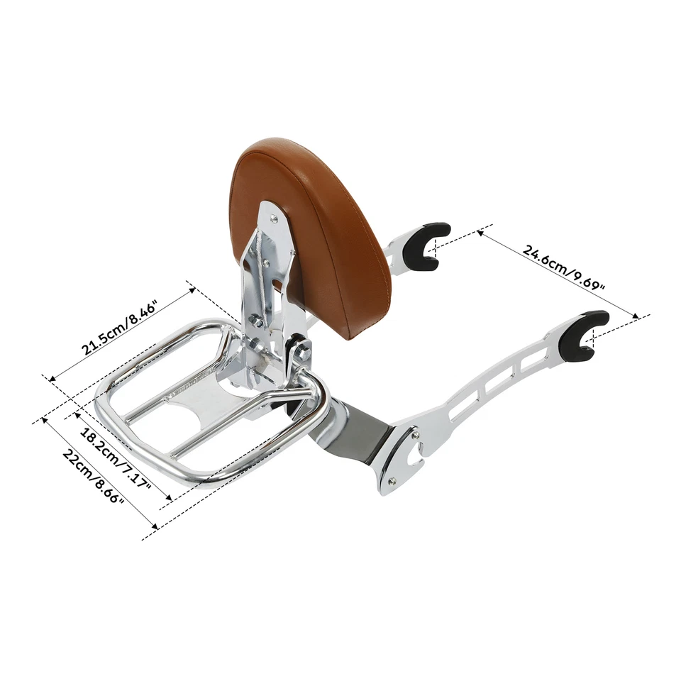 Passenger Sissy Bar & Backrest W/ Mouting Spools Fit For Indian Scout 2015-2024 - Image 2 of 4