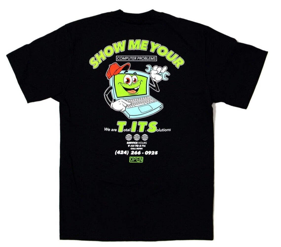 Открытая мужская футболка 925 Total IT Solutions черного цвета Унисекс