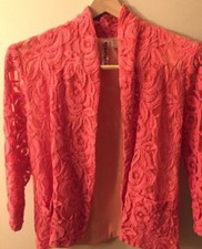 Women s Eyeshadow Med Peach Lace Blazer