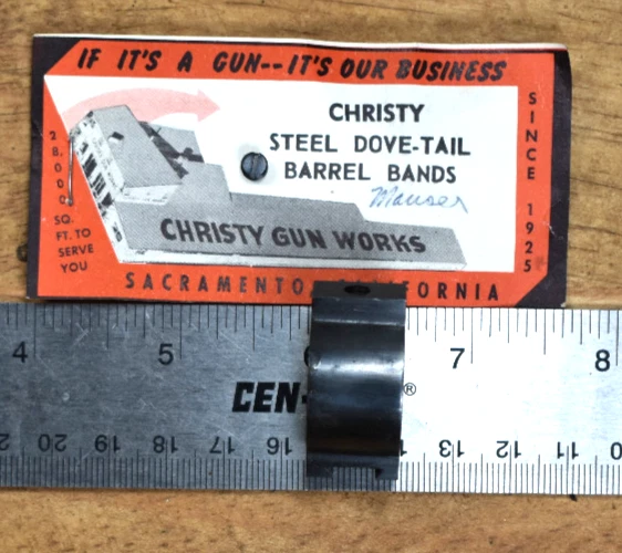 Banda de barril de cola de paloma de acero Christy's con tornillo NOS de la década de 1960 Foto 2 de 4