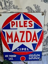 ANCIENNE PLAQUE EMAILLEE PUBLICITAIRE MAZDA CIPEL