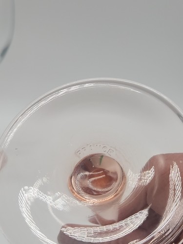 Juego de 4 copas de vino vintage Luminarc Francia clásicas con tallo rosa - Imagen 5 de 8