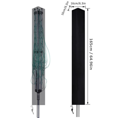 Heavy-Duty Waterproof Rotary Washing Line Cover with Zip Airer Dryer Protection - Picture 2 of 18