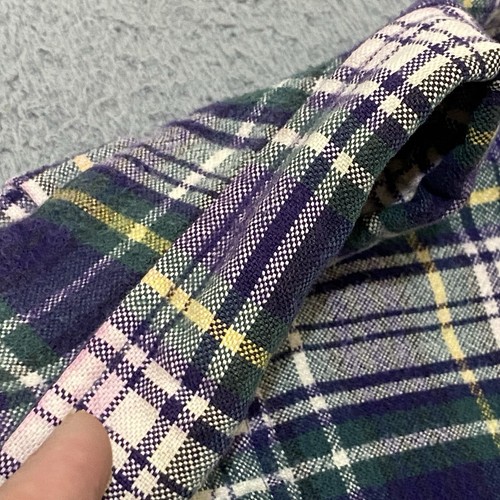 Polo Ralph Lauren Shirt Men's Medium Purple Plaid Heavy Flannel Button Down - Picture 5 of 16