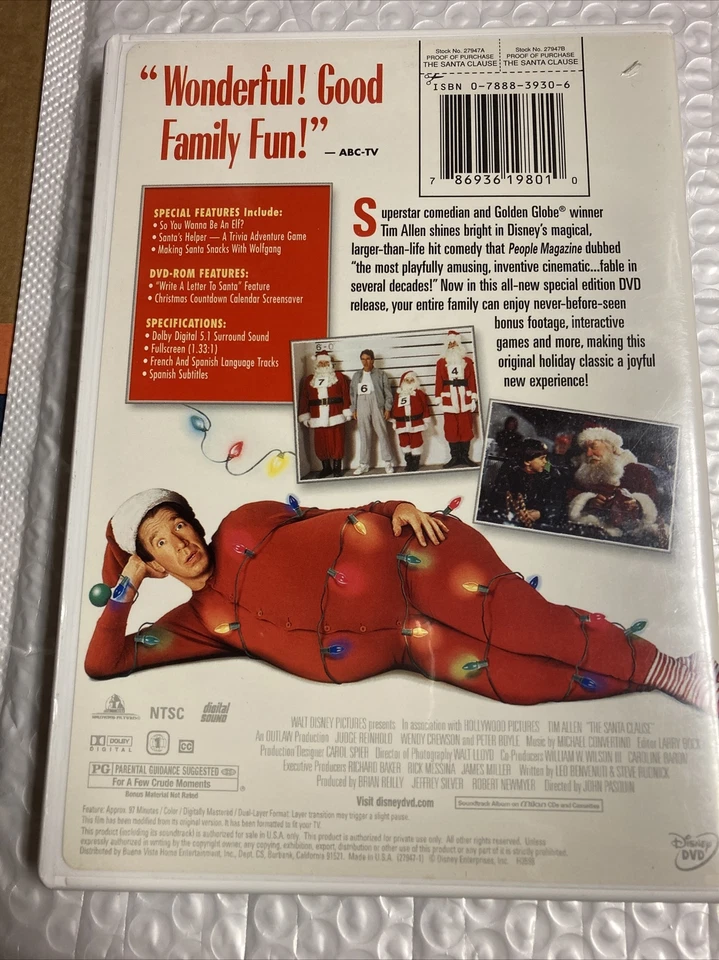 2 Classic Christmas DVDs/A Christmas Story/The Santa Clause/Darren McGavin Foto 3 de 4