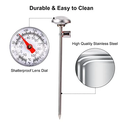 Meat Thermometer for Grilling, Food Thermometer for Cooking, Milk, Meat 1 Meat Thermometer for Grilling, Food Thermometer for Cooking, Milk, Meat 1