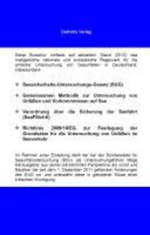 Thumbnail - Ferenc John | Das Seesicherheits-untersuchungs-gesetz | Taschenbuch |