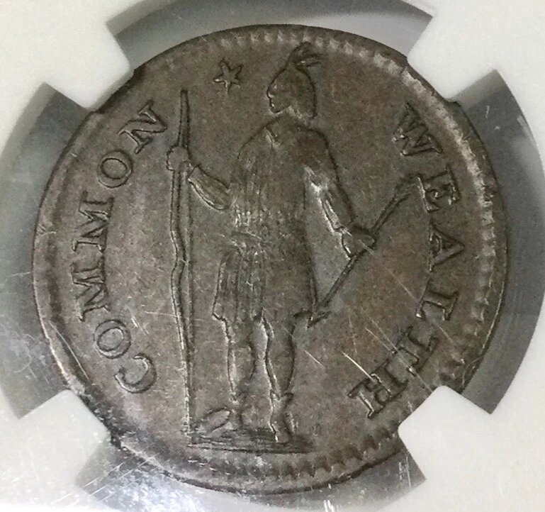 1787 Massachusetts 1/2 Cent AU50 BN NGC graded Nice Straight Grade ! Colonial - Image 4 of 4