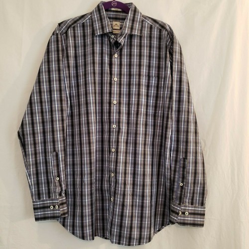 Peter Millar Seaside Finish Mens Large Long Sleeve Casual Shirt 100% Cotton EUC - 第 1/4 張圖片