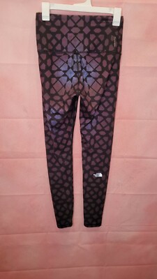 The North Face Women's Brown Polyester Diamond Pull On Leggings Pant Size Small