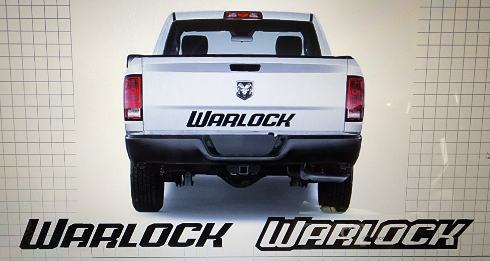 Compatible with Dodge Ram Warlock .. Truck Tailgate Graphic Vinyl Body